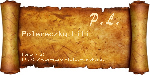Polereczky Lili névjegykártya